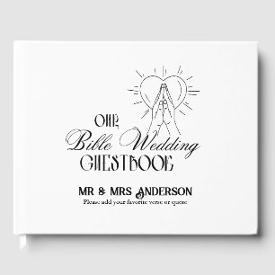 Personalised Catholic Bible Wedding Guestbook