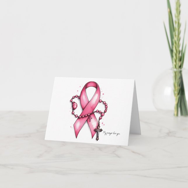 Personalised Catholic Breast Cancer Encouragement  Card (Front)