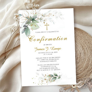 Personalised Catholic Confirmation  Invitation