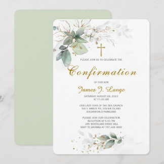 Personalised Catholic Confirmation  Invitation