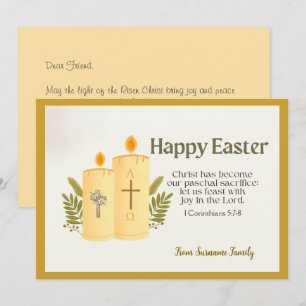 Personalised Catholic Easter Holiday Card