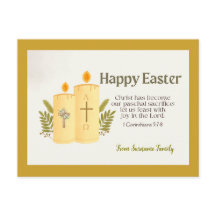 Personalised Catholic Easter Season Postcard