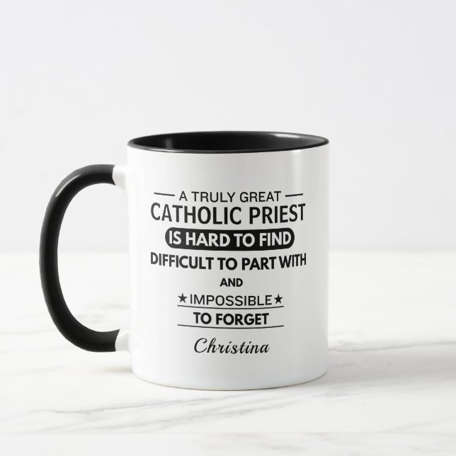 Personalised Catholic Priest  Mug (Left)