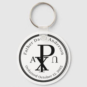 Personalised Catholic Priest Ordination Key Ring