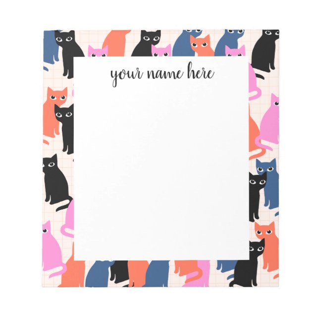 Personalised Cats Notepad (Front)