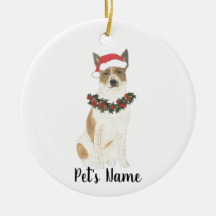 Personalised Cattledog Heeler (Red & White) Ceramic Tree Decoration