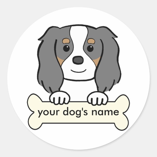 Personalised Cavalier Classic Round Sticker (Front)