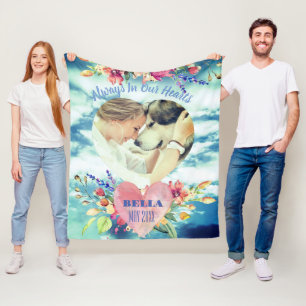 Personalised celebration life memorial fleece blanket