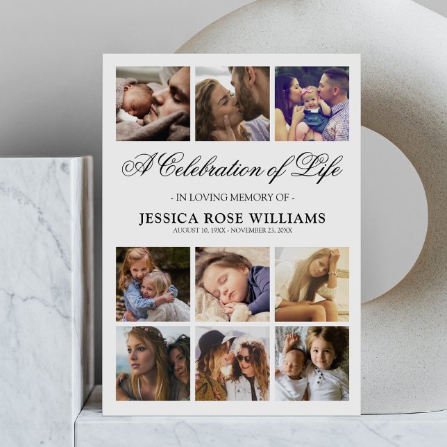 Personalised Celebration of Life Funeral Invitation (Creator Uploaded)