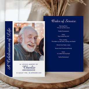 Personalised Celebration of Life Photo Memorial Programme