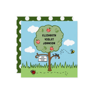 Personalised Celebration Tree Birth Announcement