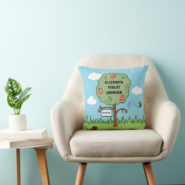 Personalised Celebration Tree Kid's  Cushion (Chair)