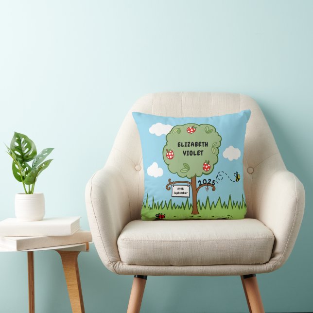 Personalised Celebration Tree Kid's  Cushion (Chair)