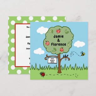 Personalised Celebration Tree Wedding Invitation