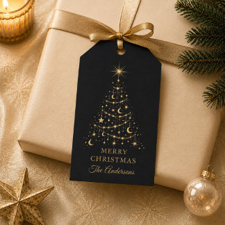 Personalised Celestial Christmas Tree Gift Tag