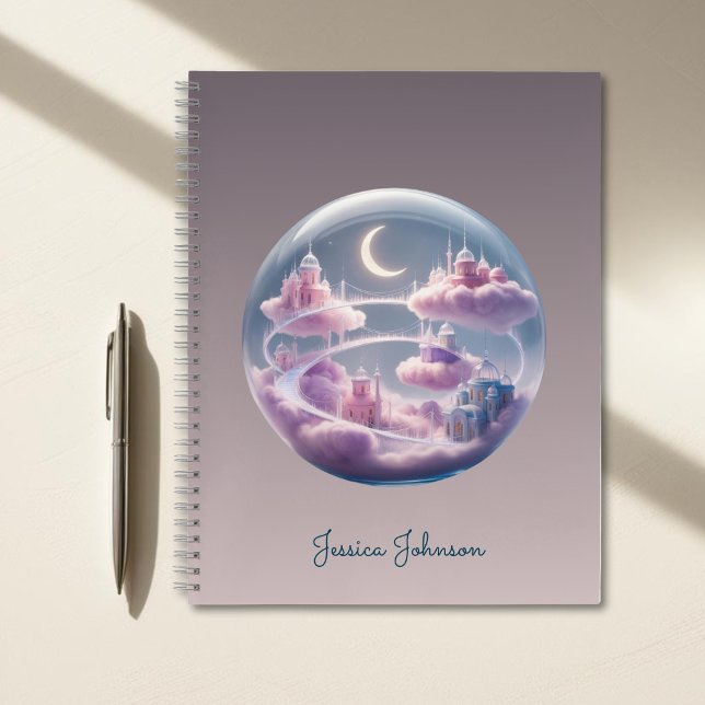 Personalised Celestial Floating City  Notebook (Personalized Celestial Floating City Notebook)