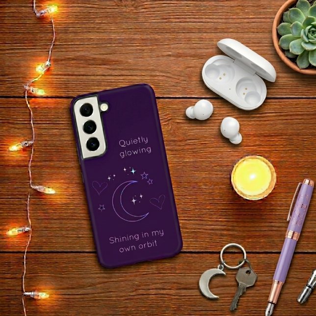 Personalised Celestial Line Art Purple Phone Case (Creator Uploaded)