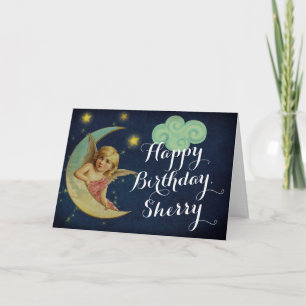 Personalised Celestial Moon Birthday Card