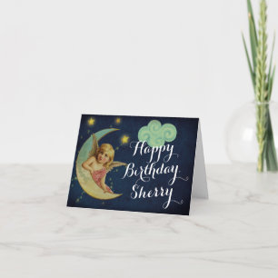 Personalised Celestial Moon Birthday Card