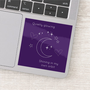 Personalised Celestial Moon & Stars Laptop Sticker