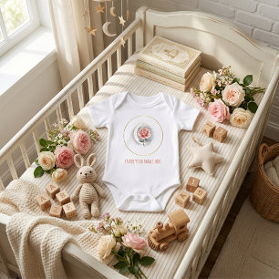 Personalised Celestial Rose & Moon Baby Bodysuit -
