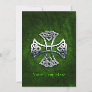 Personalised Celtic Cross Holiday Card