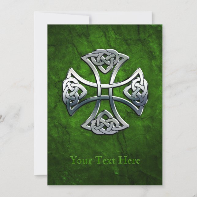 Personalised Celtic Cross Invitation (Front)