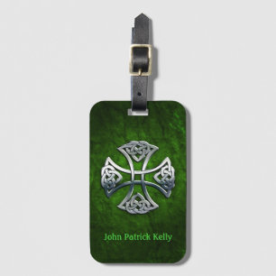 Personalised Celtic Cross Luggage Tag