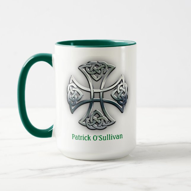 Personalised Celtic Cross Mug (Left)