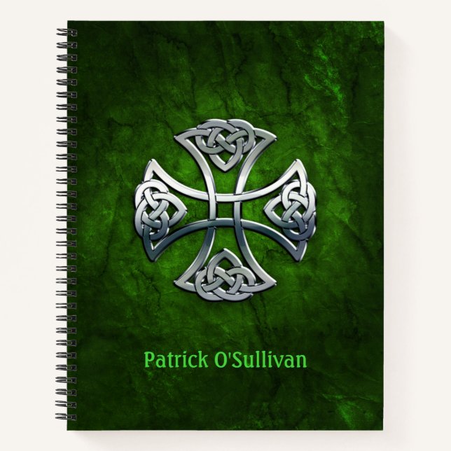Personalised Celtic Cross Notebook (Front)