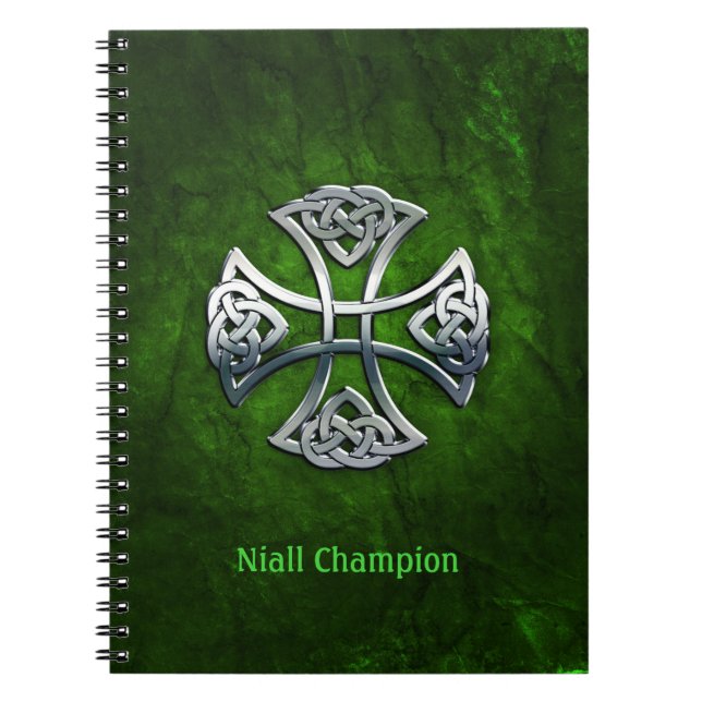 Personalised Celtic Cross Notebook (Front)