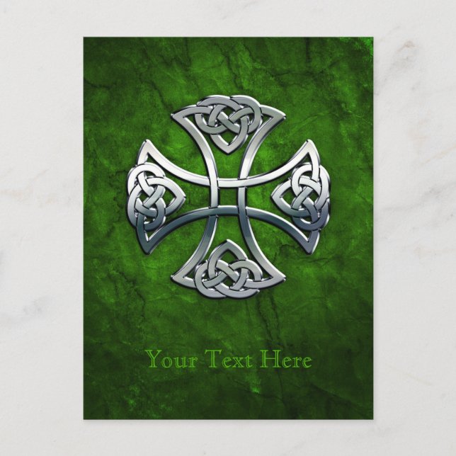 Personalised Celtic Cross Postcard (Front)
