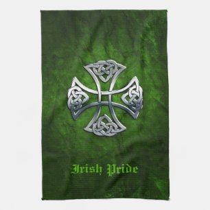 Personalised Celtic Cross Tea Towel