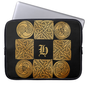 Personalised Celtic Knotwork Cross Laptop Sleeve