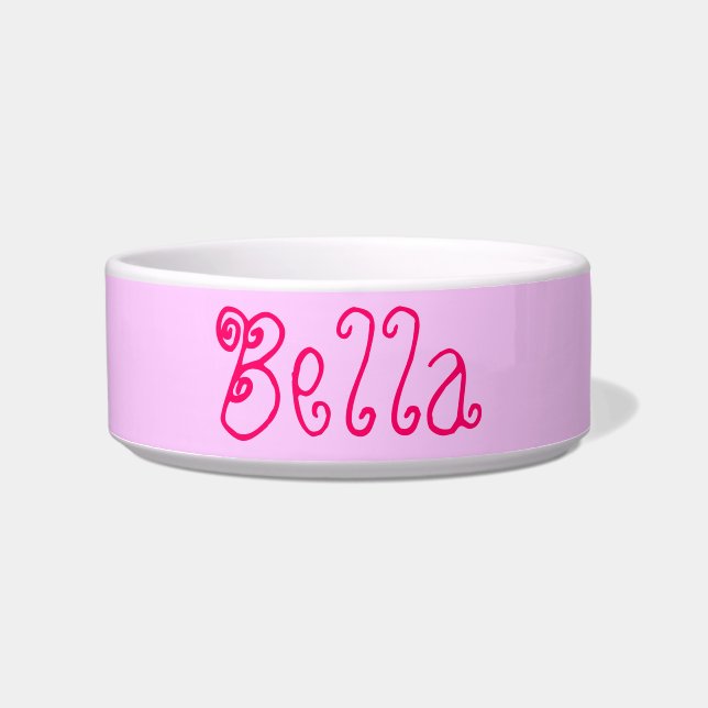 Personalised Ceramic Dog Bowl Female Names Bella (Front)