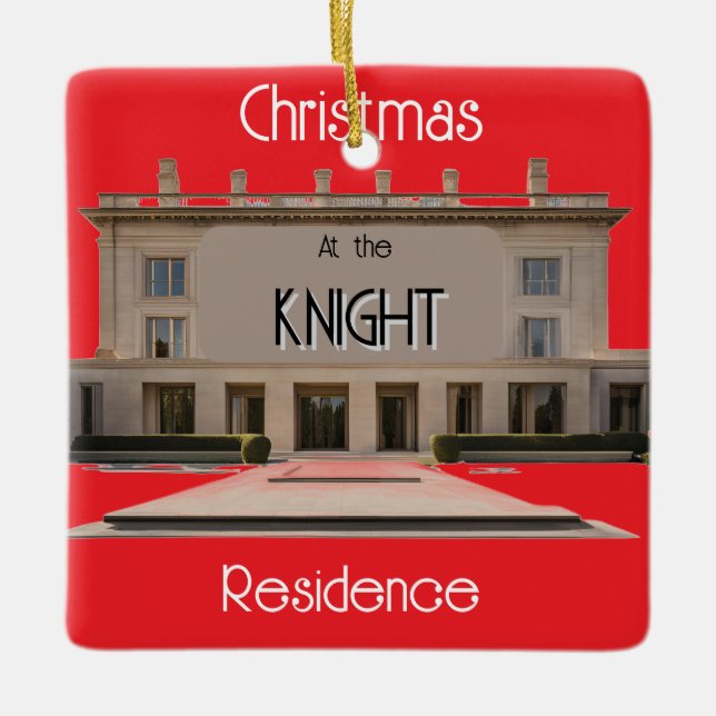 Personalised Ceramic Family Tree Decoration (Front)