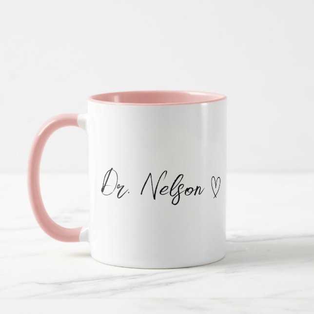Personalised Ceramic Mug, Two-Tone Ceramic Mug, Dr Mug (Left)