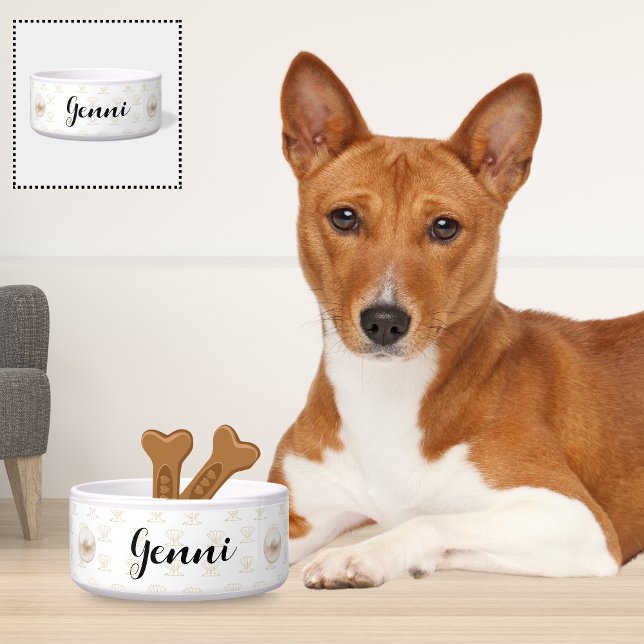Personalised Ceramic Pet Bowls: Elegant & Large (Personalized Ceramic Pet Bowls: Elegant & Large)