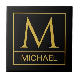 Personalised Ceramic Tile with Initial & Name
