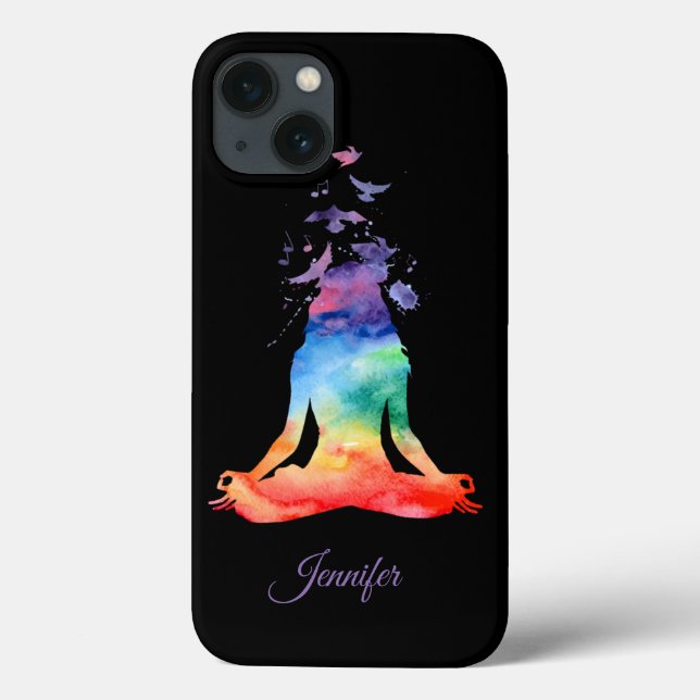 Personalised Chakra Lotus Yoga iPhone Otterbox Case-Mate iPhone Case (Back)