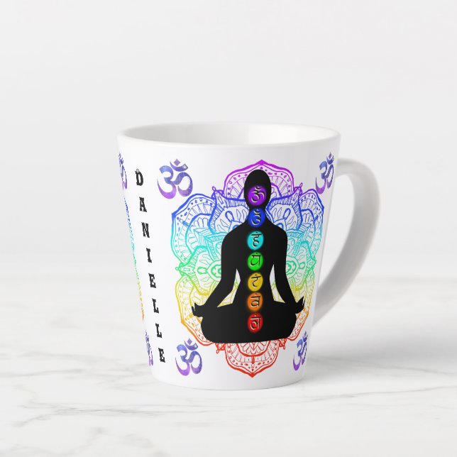 Personalised Chakra Ohm Yogi Zen Mug (Right Angle)