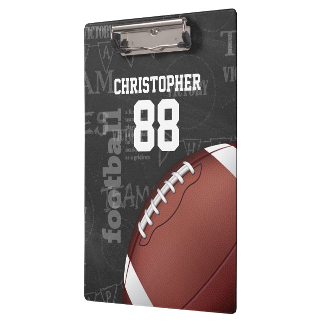 Personalised Chalkboard American Football Clipboard (Left)