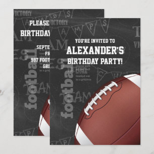 Personalised Chalkboard American Football Invitation