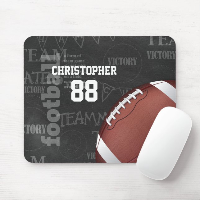 Personalised Chalkboard American Football Mouse Mat (With Mouse)