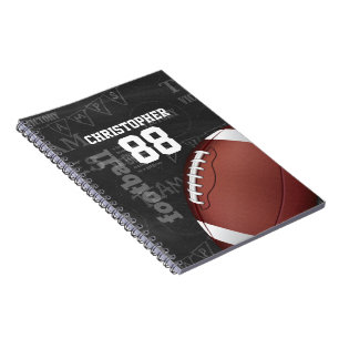 Personalised Chalkboard American Football Notebook