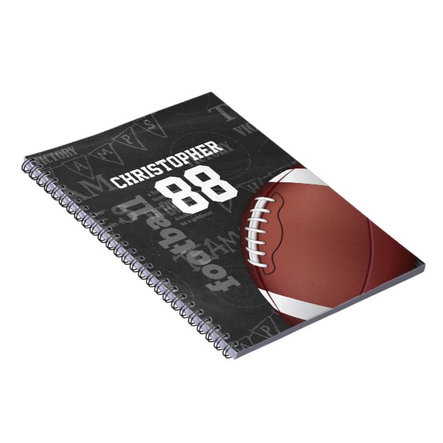 Personalised Chalkboard American Football Notebook (Right Side)