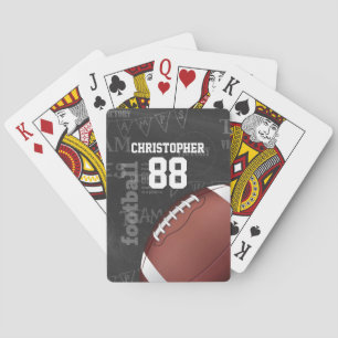 Personalised Chalkboard American Football Playing Cards