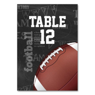 Personalised Chalkboard American Football Table Number