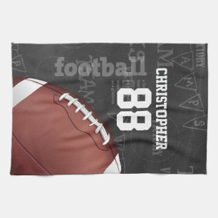 Personalised Chalkboard American Football Tea Towel
