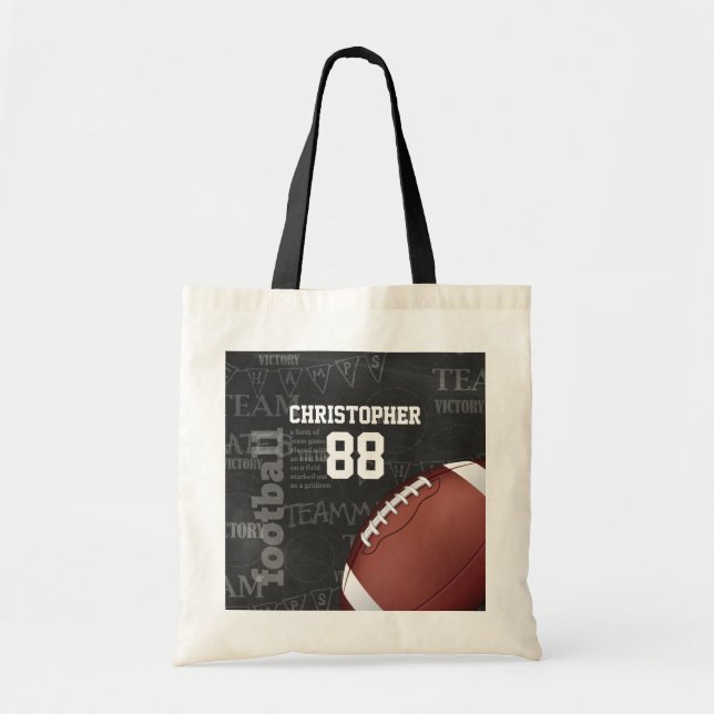 Personalised Chalkboard American Football Tote Bag (Front)